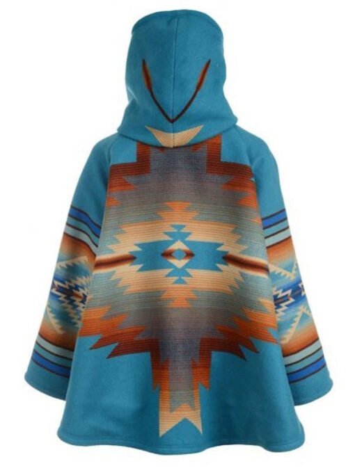 Yellowstone Beth Dutton Blue Hooded Coat - Image 2
