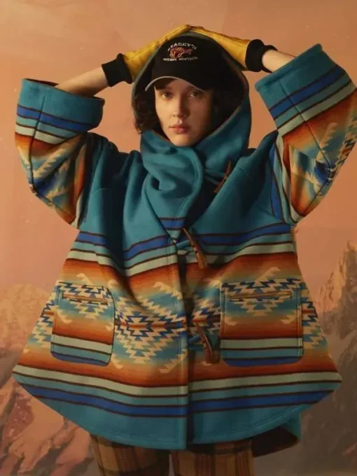Yellowstone Beth Dutton Blue Hooded Coat