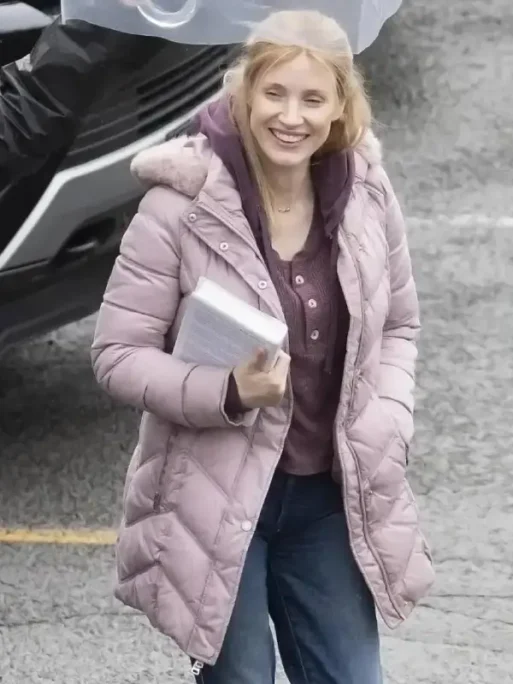 THE GOOD NURSE 2022 JESSICA CHASTAIN PUFFER JACKET