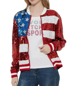 PROUD AMERICAN SEQUIN JACKET