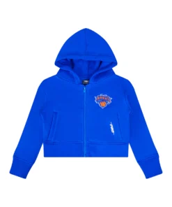 NBA NEW YORK KNICKS CLASSIC TODDLER GIRLS FLEECE FULL ZIP HOODIE