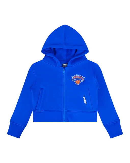 NBA NEW YORK KNICKS CLASSIC TODDLER GIRLS FLEECE FULL ZIP HOODIE