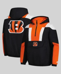 CINCINNATI BENGALS STARTER CHARGER HALF-ZIP JACKET