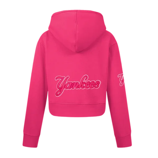 NEW YORK YANKEES TRIPLE PINK BIG GIRLS FLEECE PULLOVER HOODIE - Image 2
