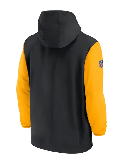PITTSBURGH STEELERS SIDELINE PRE-GAME HALF-ZIP HOODIE JACKET - Image 2