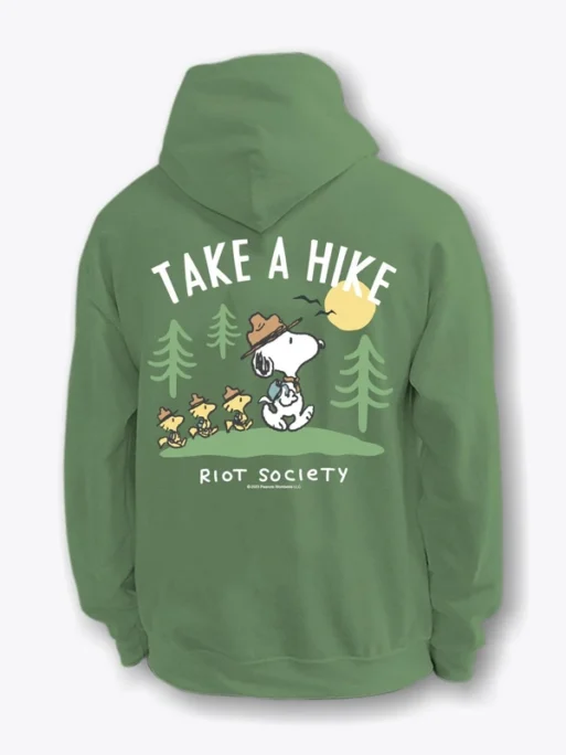 RIOT SOCIETY PEANUTS SNOOPY TAKE A HIKE HOODIE