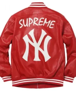 Supreme NY Yankees Varsity Leather Jacket