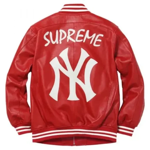 Supreme NY Yankees Varsity Leather Jacket