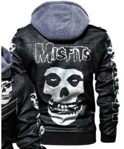 Men's Misfits Bomber Leather Jacket